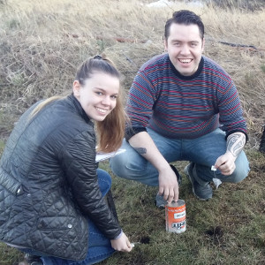 Students planting tea in Ushuaia, Argentinia, Aug 2016, By P. Rodríguez